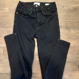 Frame Denim Women's Jet Black Skinny Jeans